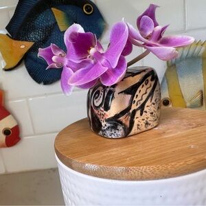 Handmade bud vase angled